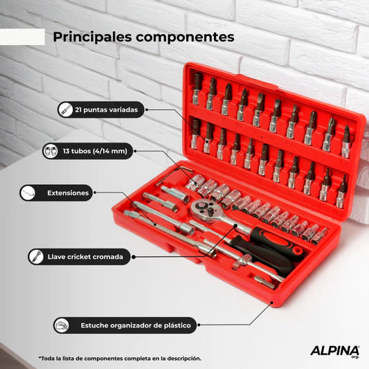 Alpina ProSet™ – Juego de Tubos Mecánicos 46 en 1