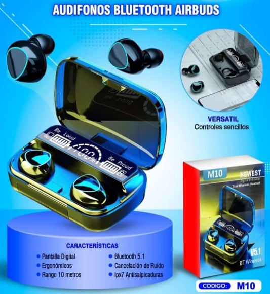 Audífonos M10 - Inalámbricos Bluetooth InPods