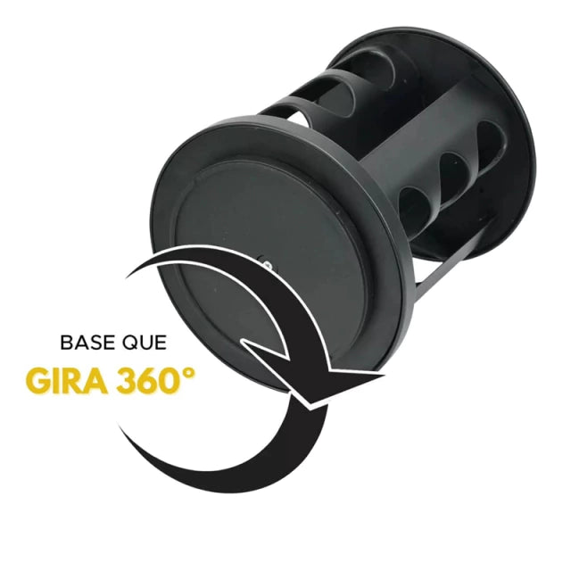 SpiceTurn® – Organizador Giratorio con 9 Frascos de Vidrio⭐