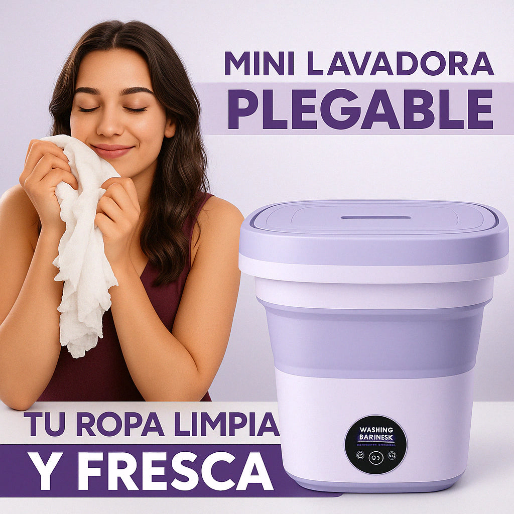 Mini Lavadora Portátil Plegable Y Secado