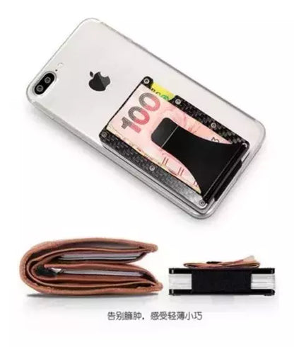 Billetera Fibra De Carbono Antirobo ⚡2x1